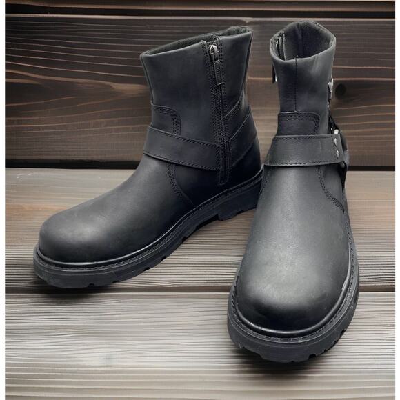 Harley Davidson Rambert HD Black Leather Motorcycle Boots Mens Size 8 Fast Ship main image 5